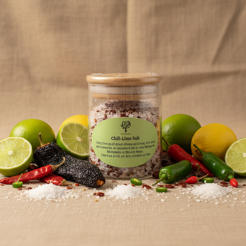Fox Gourmet Chili-Lime Salt — sea salt with dried chili and lime zest, handcrafted in NYC