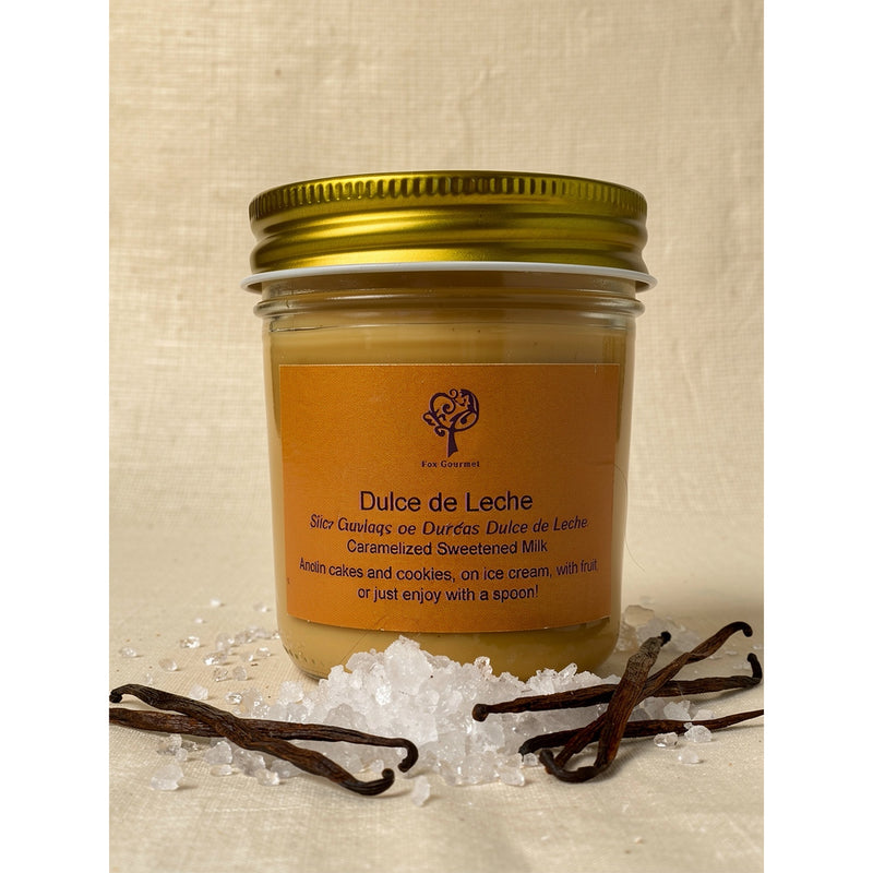 Fox Gourmet Dulce de Leche jar with vanilla beans