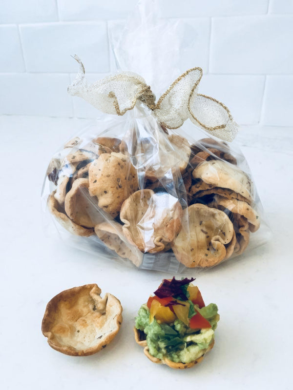 Fox Gourmet Tortilla Canapé Baskets — crispy golden tortilla cups for entertaining